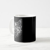 Sugar Cat Skull Flower Artistic Design  Kaffeetasse (Vorderseite Links)