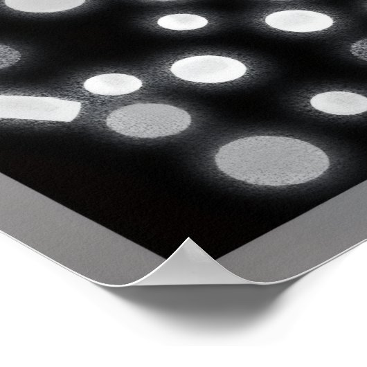 Sugar Coated Rain B&W Poster (Ecke)