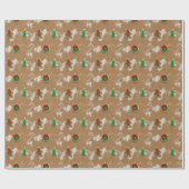 Sugar Cookie Gingerbread Man Wrapping Paper Geschenkpapier (Flach)
