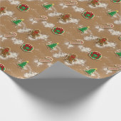 Sugar Cookie Gingerbread Man Wrapping Paper Geschenkpapier (Ecke)