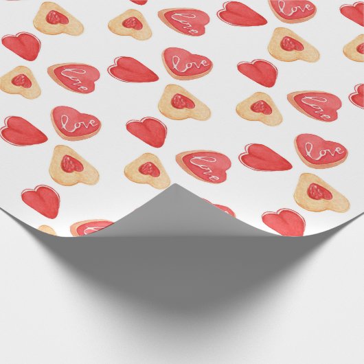 Sugar Cookie Heart Valentine Geschenkpapier (Ecke)