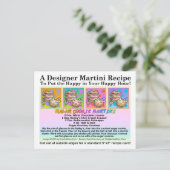 Sugar Cookie Martini Rezept Card Postkarte (Stehend Vorderseite)