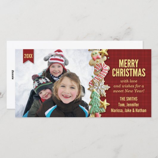 Sugar Cookie Weihnachten Rot Karierte benutzerdefi (Vorne/Hinten)