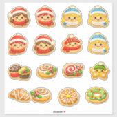 Sugar cookies aufkleber (Blatt)