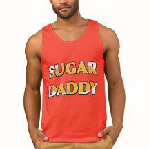 SUGAR DADDY Orange Swirl Candy Red Tanktop