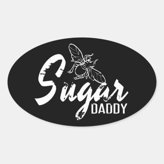 Sugar Daddy Ovaler Aufkleber (Vorderseite)