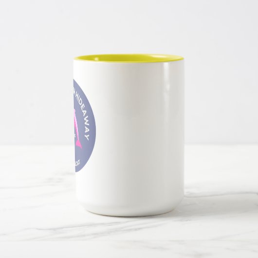 Sugar Dolphin Hideaway Logo Beach Tasse (Mittel)