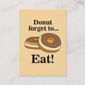 Sugar Donut Doughnut Bakery Visitenkarte (Vorderseite)