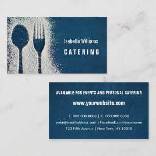 Sugar Fork Navy Blue Catering, Restaurant Visitenkarte