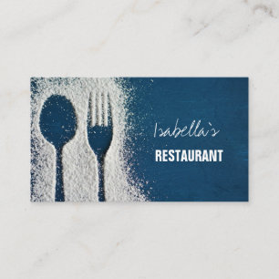 Sugar Fork Navy Blue Catering, Restaurant Visitenkarte