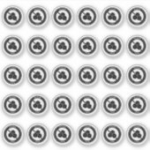 Sugar Free Wedding Place Card Mini Food Allergy  Aufkleber (Vorderseite)