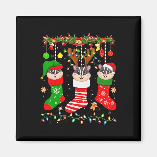 Sugar Gleiter in Weihnachtssocken Lichter Zucker g Magnet (Vorne)