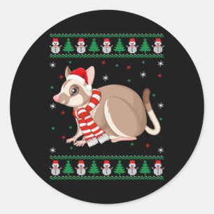 Sugar Glider Animal Matching Family Ugge Weihnacht Runder Aufkleber