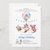 Sugar Glider Birthday Invitation Einladung (Vorne/Hinten)