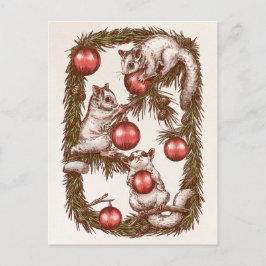 Sugar Glider Christmas Postcard Feiertagspostkarte