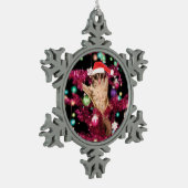 Sugar Glider Christmas Schneeflocken Zinn-Ornament (Links)