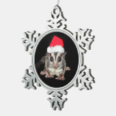 Sugar Glider Christmas Schneeflocken Zinn-Ornament (Rechts)