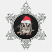 Sugar Glider Christmas Schneeflocken Zinn-Ornament (Vorderseite)