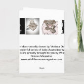 Sugar Glider Grußkarte Karte (Rückseite)