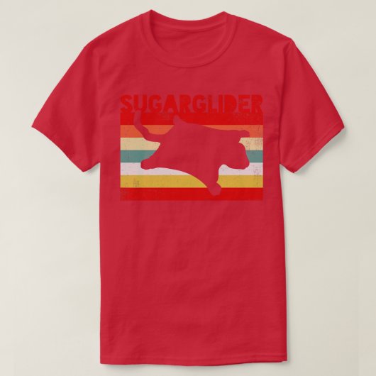 Sugar Glider Marsupial Retro Vintag T-Shirt (Design vorne)