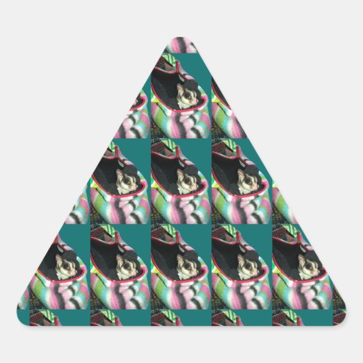 Sugar Glider mit einem Hut Dreieckiger Aufkleber (Vorderseite)