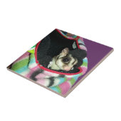 Sugar Glider mit einem Hut Fliese (Seite)