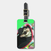 Sugar Glider mit einem Hut Gepäckanhänger (Vorderseite vertikal)