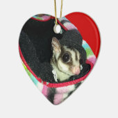 Sugar Glider mit einem Hut Keramik Ornament (Links)