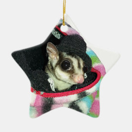 Sugar Glider mit einem Hut Keramikornament