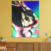 Sugar Glider mit einem Hut Leinwanddruck (Insitu (Wohnzimmer))