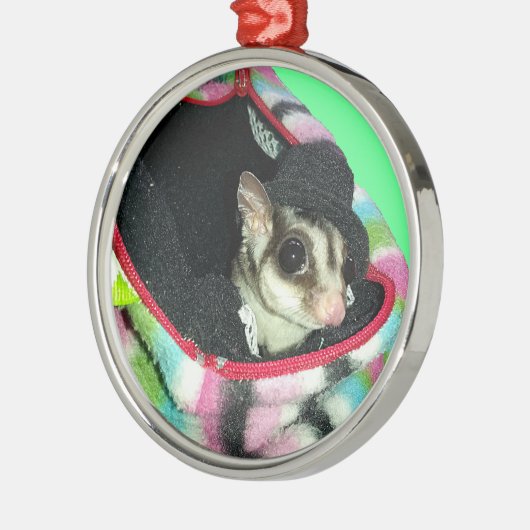 Sugar Glider mit einem Hut Ornament Aus Metall (Links)
