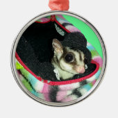 Sugar Glider mit einem Hut Ornament Aus Metall (Vorne)