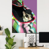 Sugar Glider mit einem Hut Poster (Heimbüro)