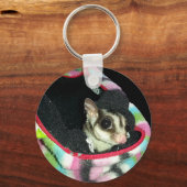 Sugar Glider mit einem Hut Schlüsselanhänger (Vorderseite)