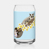 Sugar Glider Niedlich Floral Dosenglas (Rückseite)