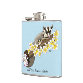Sugar Glider Niedlich Floral Flachmann (Links)