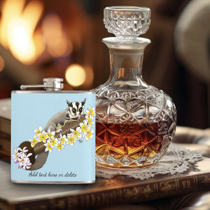 Sugar Glider Niedlich Floral Flachmann