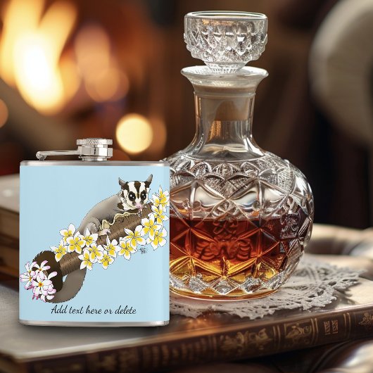 Sugar Glider Niedlich Floral Flachmann