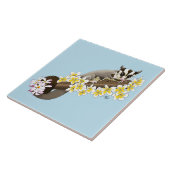 Sugar Glider Niedlich Floral Fliese (Seite)