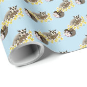 Sugar Glider Niedlich Floral Geschenkpapier (Rolleneckpunkt)