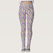 Sugar Glider Niedlich Floral Leggings (Vorderseite)