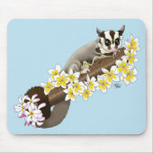 Sugar Glider Niedlich Floral Mousepad (Vorne)