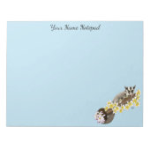 Sugar Glider Niedlich Floral Notizblock (Vorderseite)