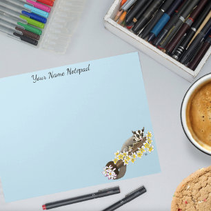 Sugar Glider Niedlich Floral Notizblock
