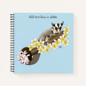 Sugar Glider Niedliche Blume Notizblock (Vorderseite)