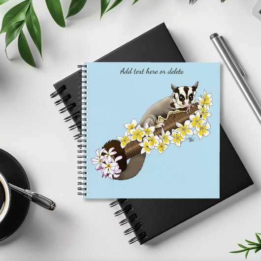 Sugar Glider Niedliche Blume Notizblock