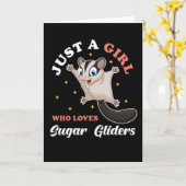 Sugar Glider Niedliche Tiere Karte (Gelbe Blume)