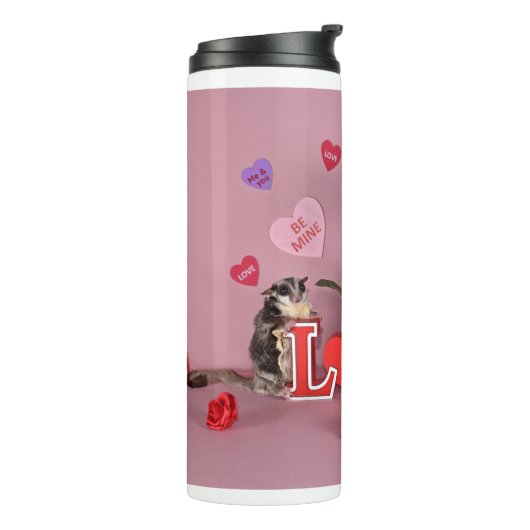 Sugar Glider Valentine Thermosbecher (Nach links gedreht)