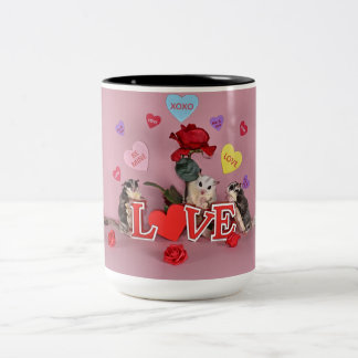 Sugar Glider Valentine Zweifarbige Tasse