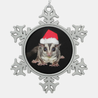 Sugar Glider Weihnachten Schneeflocken Zinn-Ornament